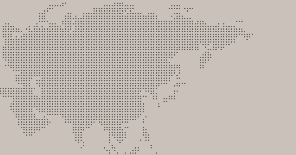 Stylized dotted map of Asia representing Apollo’s Asia-Pacific presence.