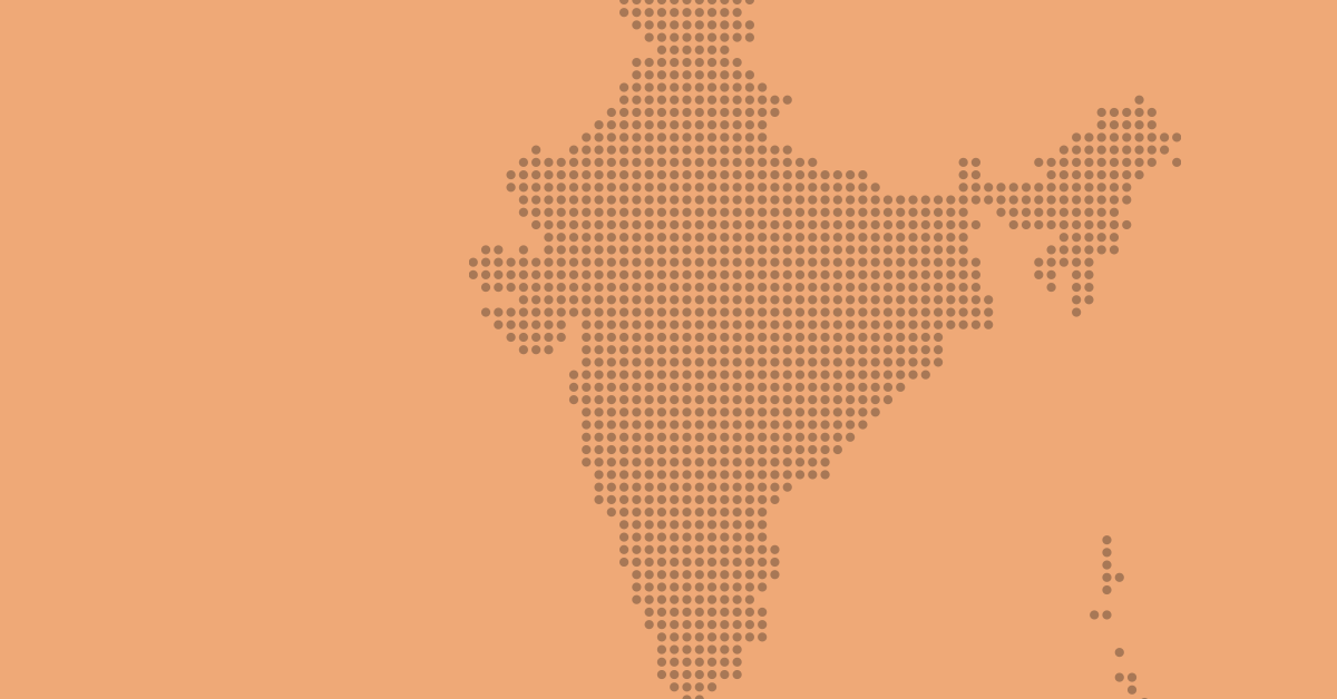 Pixelated map of India formed by small dots, representing Apollo’s strategic presence in the region and its commitment to private equity, real assets, and capital solutions.